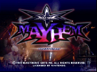 WCW Mayhem (Europe) Title Screen